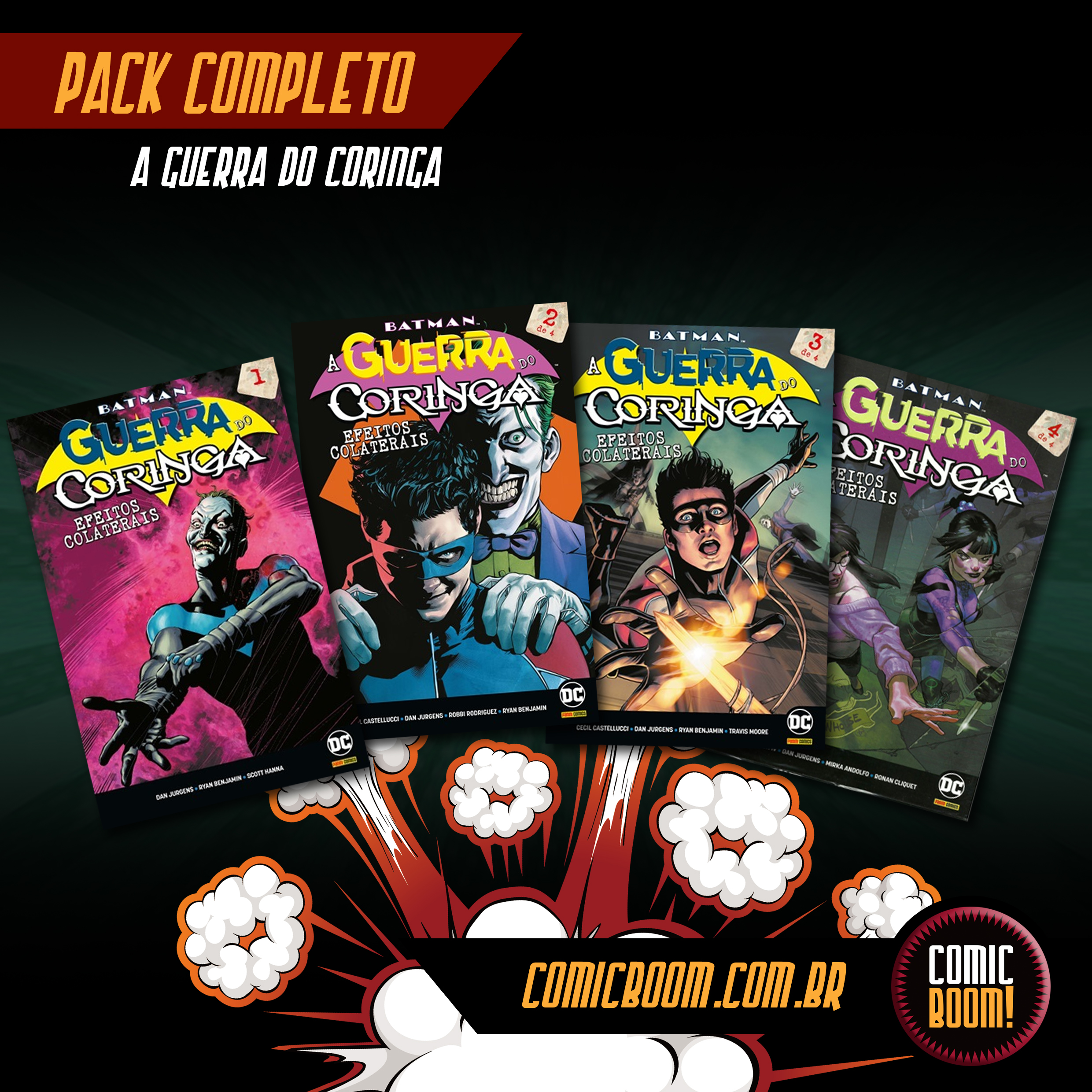 Pack: Batman – A Guerra do Coringa Vol. 1 a 4 – COMIC BOOM!