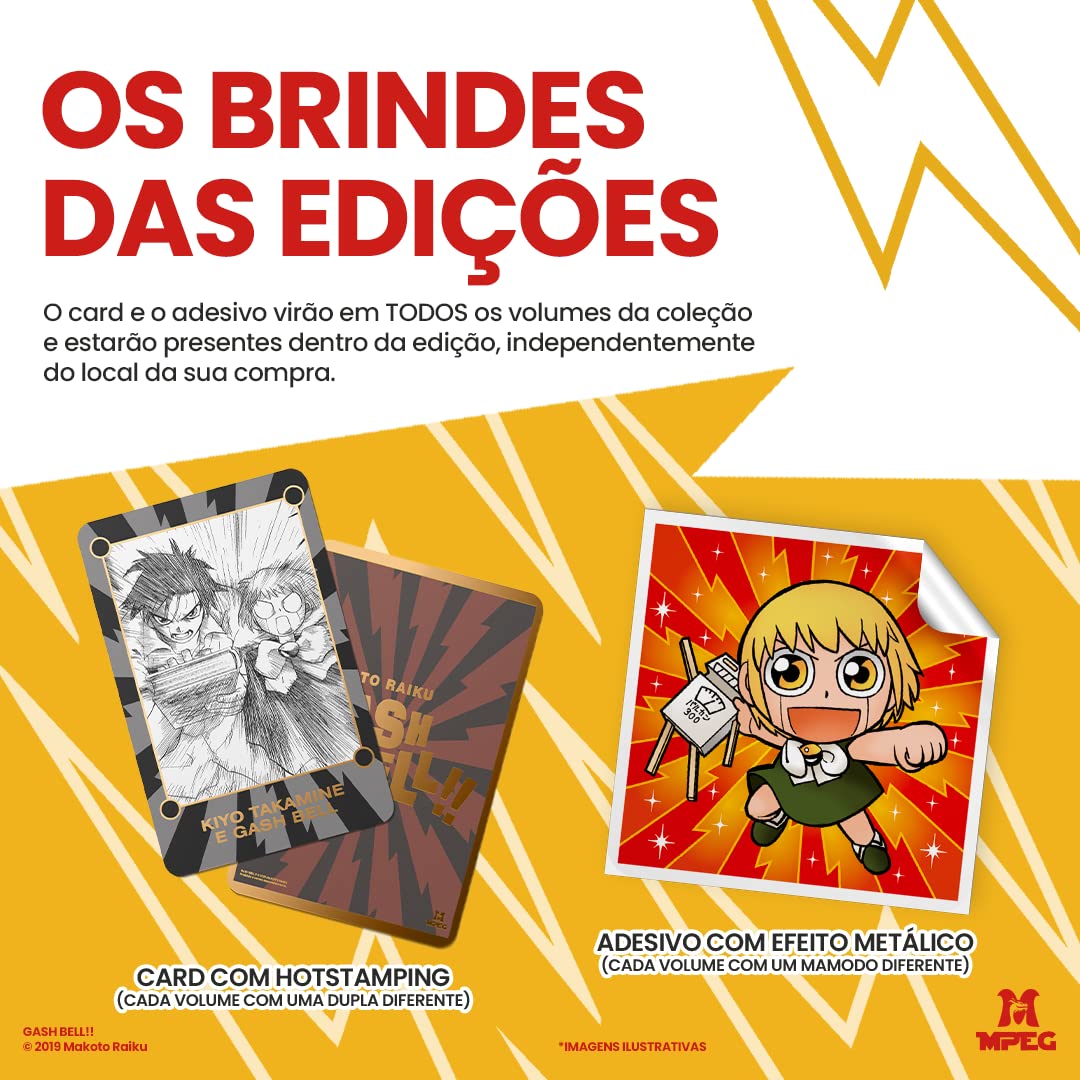 The cover for vol 1. of the brazilian release of the Gash Bell