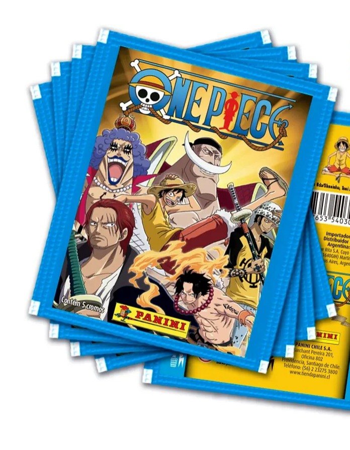 Kit Álbum Oficial One Piece + 6 envelopes de Figurinhas (30 cromos ...