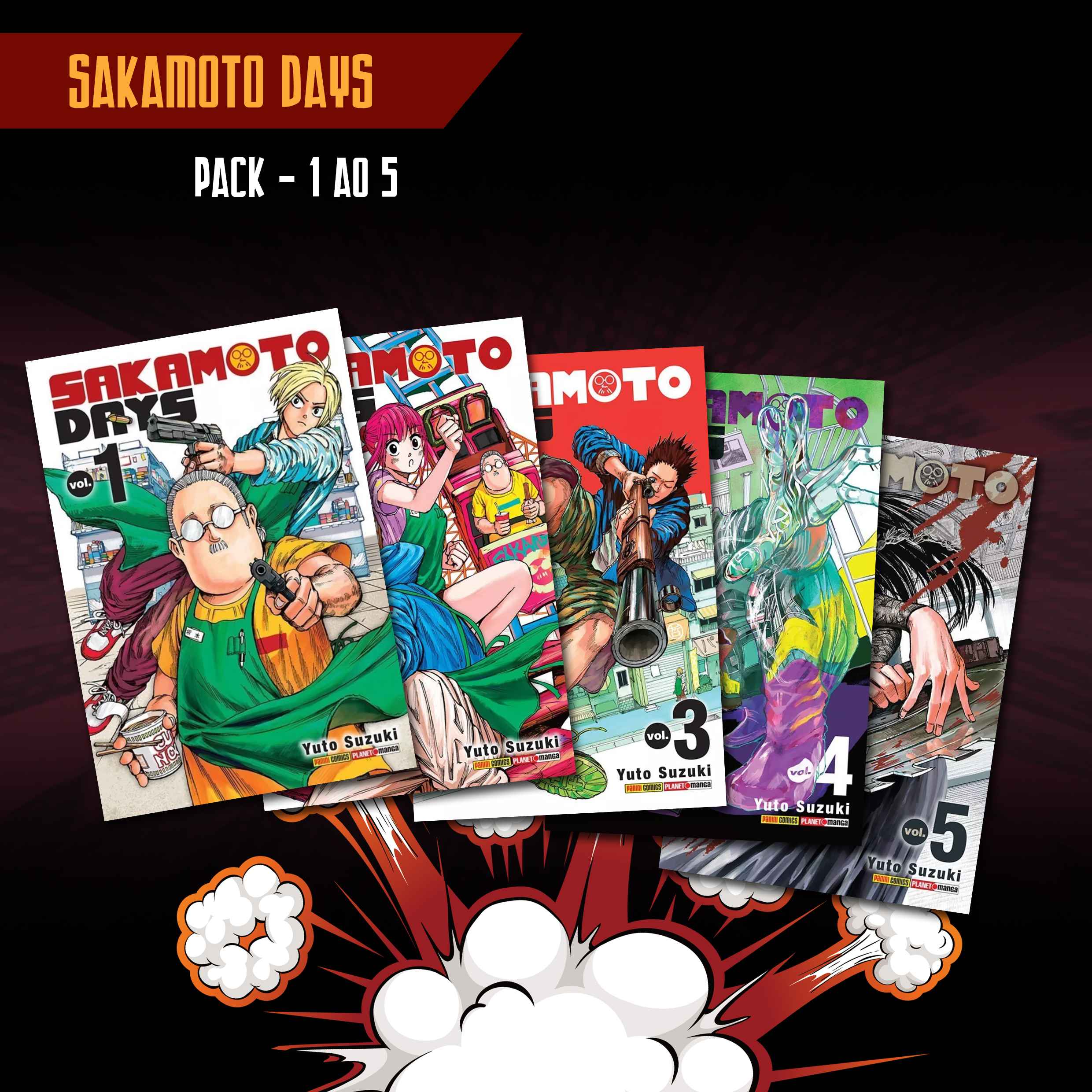 Pack: Sakamoto Days Vol. 1 ao 5 – COMIC BOOM!